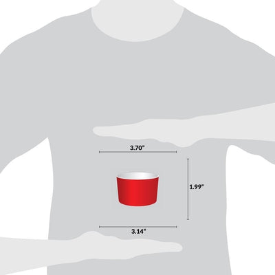 UNIQ® 6 oz Red Eco-Friendly Compostable Ice Cream Cups
