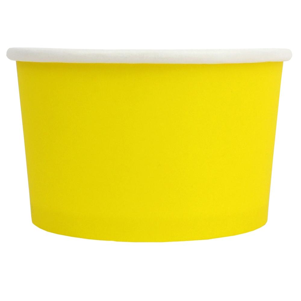UNIQ® 4 oz Yellow Eco-Friendly Compostable Ice Cream Cups