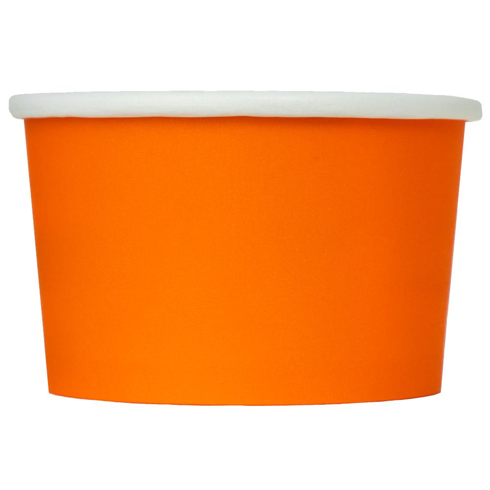 UNIQ® 4 oz Orange Eco-Friendly Compostable Ice Cream Cups