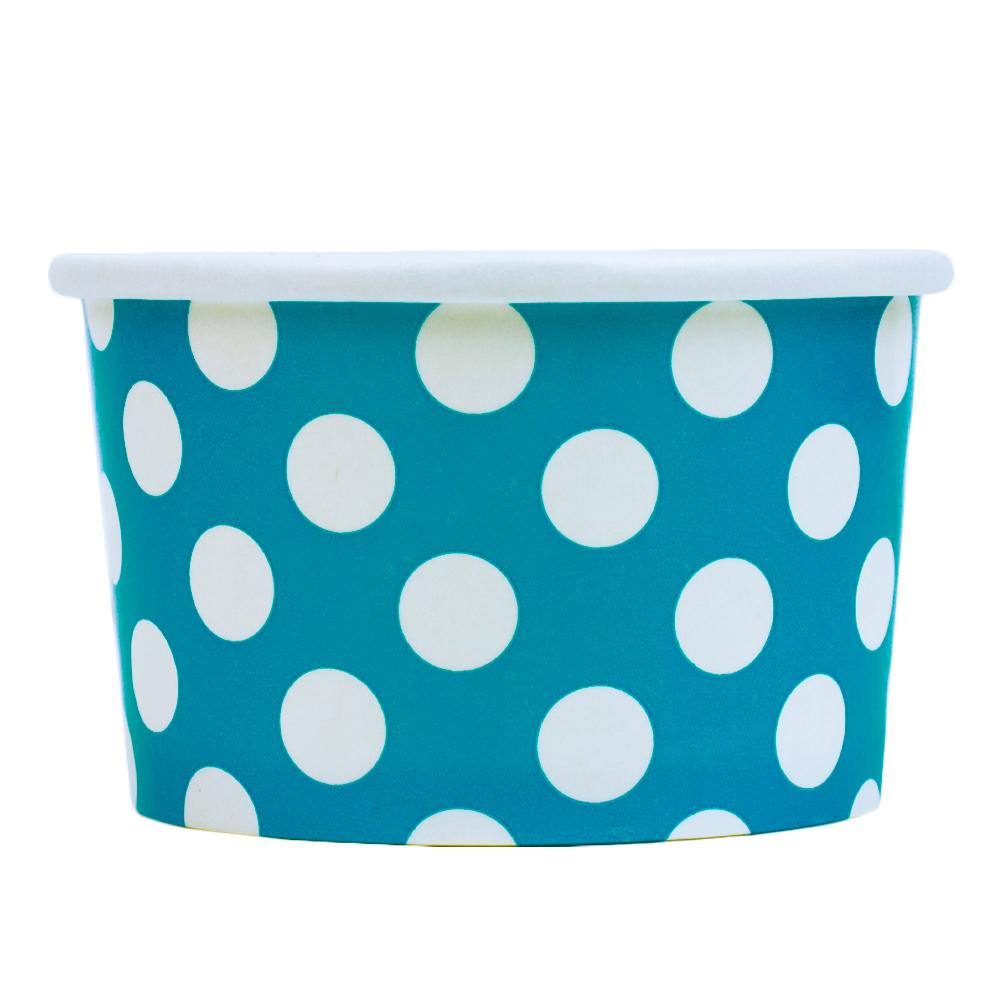 UNIQ® 4 oz Blue Polka Dotty Ice Cream Cups