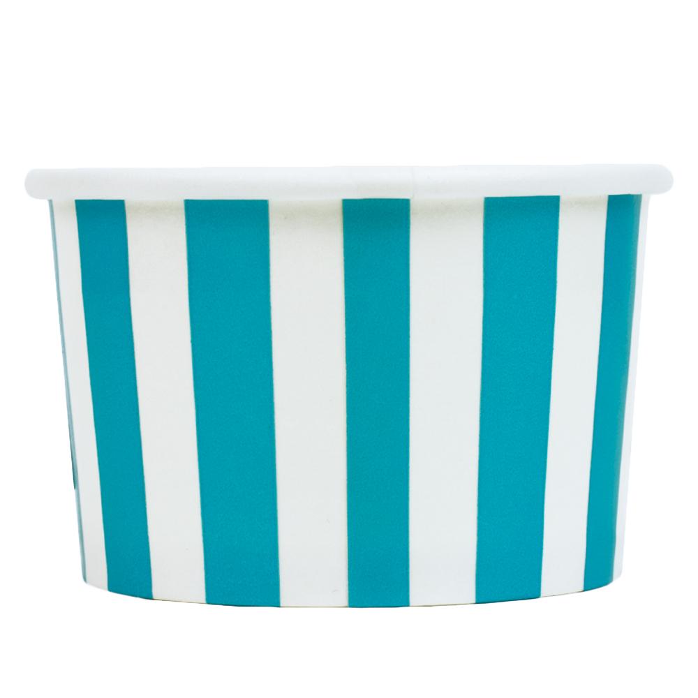 UNIQ® 4 oz Blue Striped Madness Ice Cream Cups