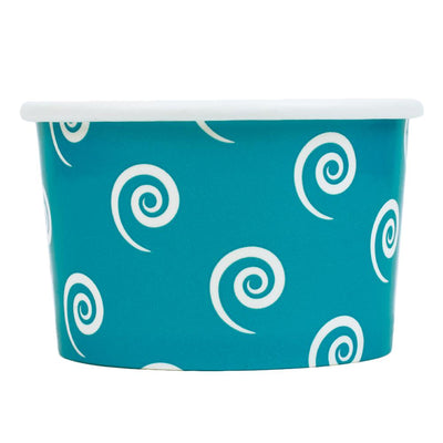 UNIQ® 4 oz Blue Swirls and Twirls Ice Cream Cups