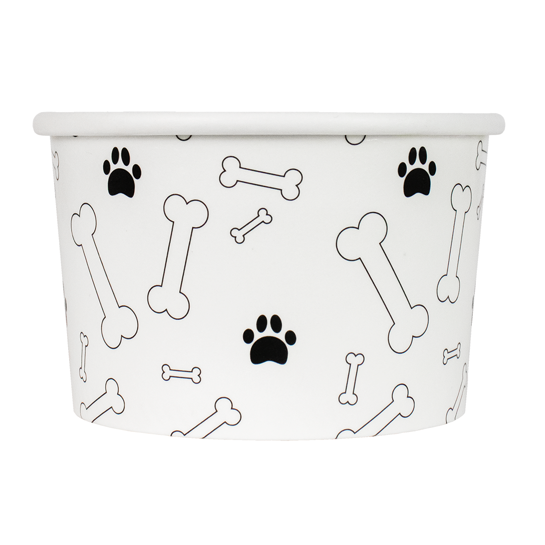 UNIQ® 4 oz Bone Print Pup Cups