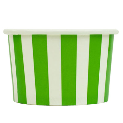 UNIQ® 4 oz Green Striped Madness Ice Cream Cups