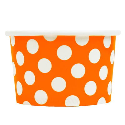 UNIQ® 4 oz Orange Polka Dotty Ice Cream Cups
