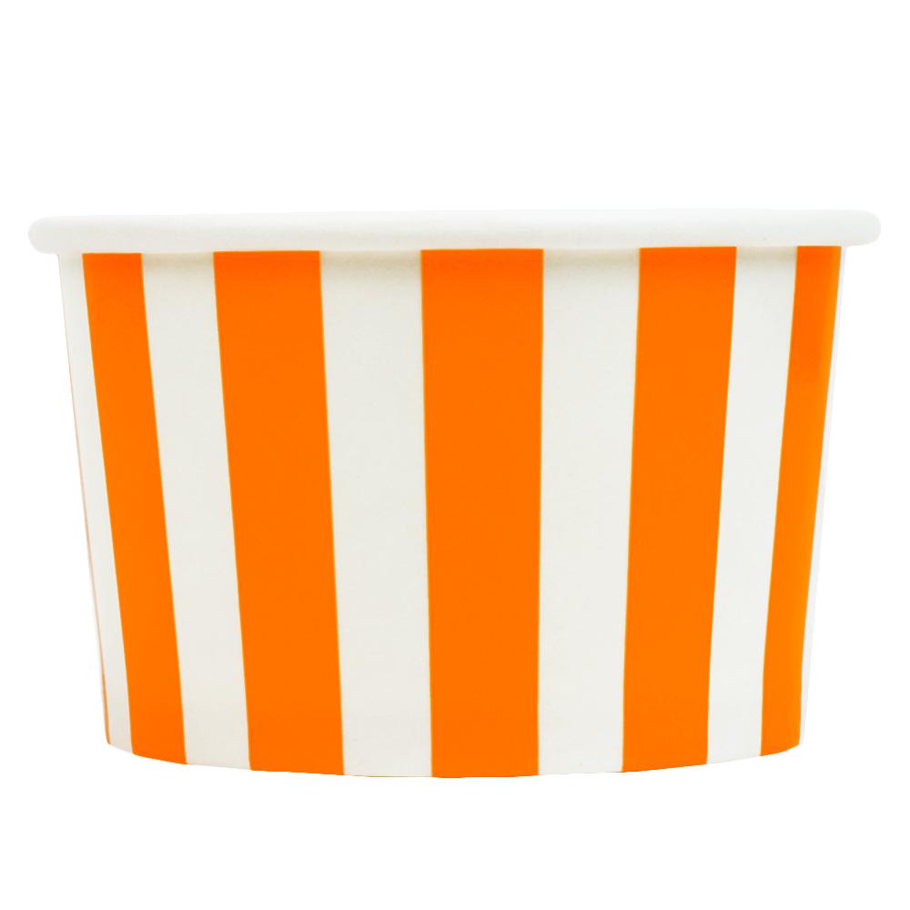 UNIQ® 4 oz Orange Striped Madness Ice Cream Cups