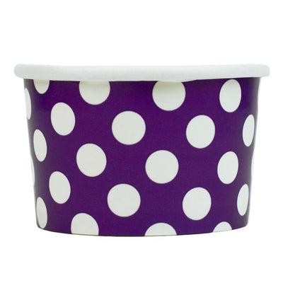 UNIQ® 4 oz Purple Polka Dotty Ice Cream Cups