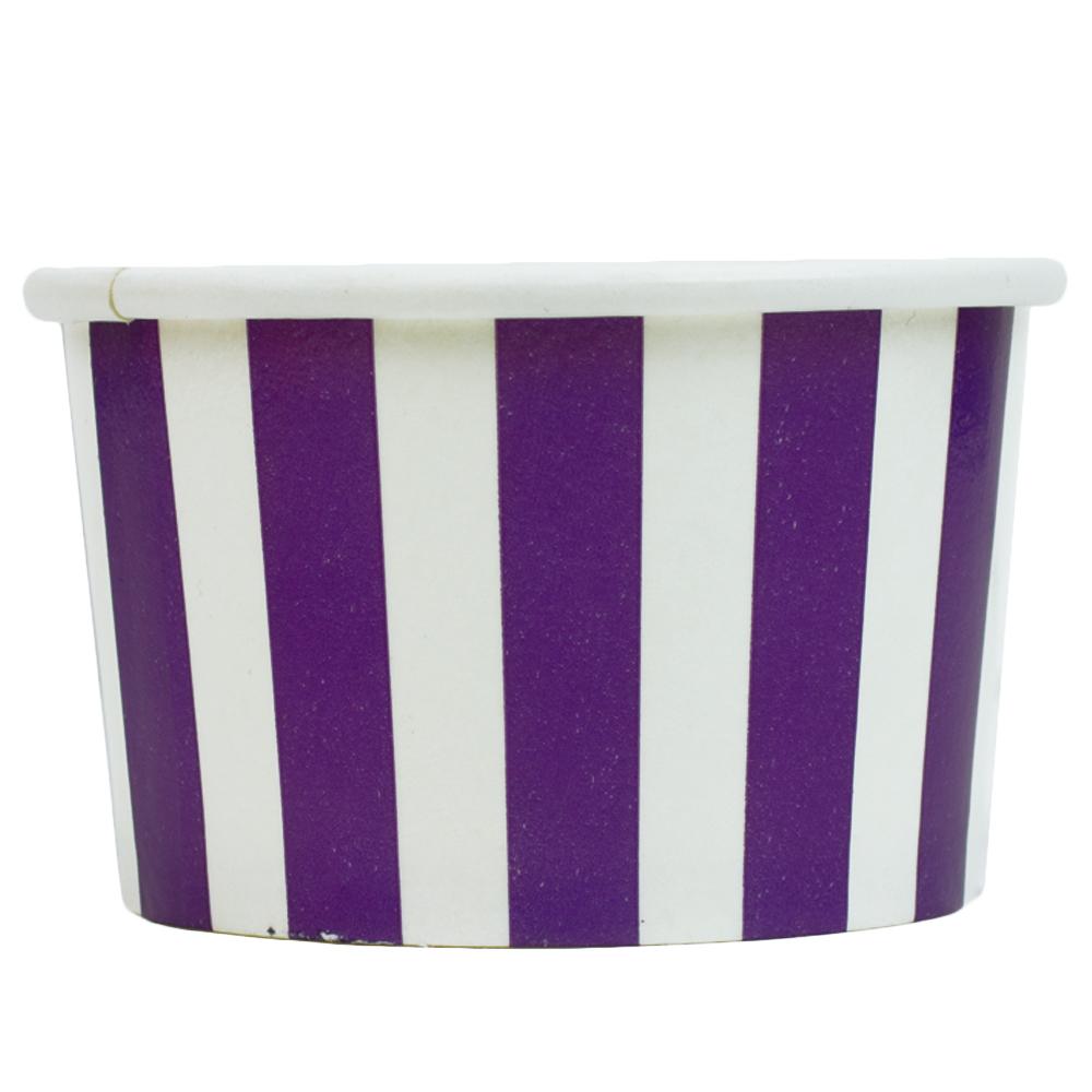 UNIQ® 4 oz Purple Striped Madness Ice Cream Cups
