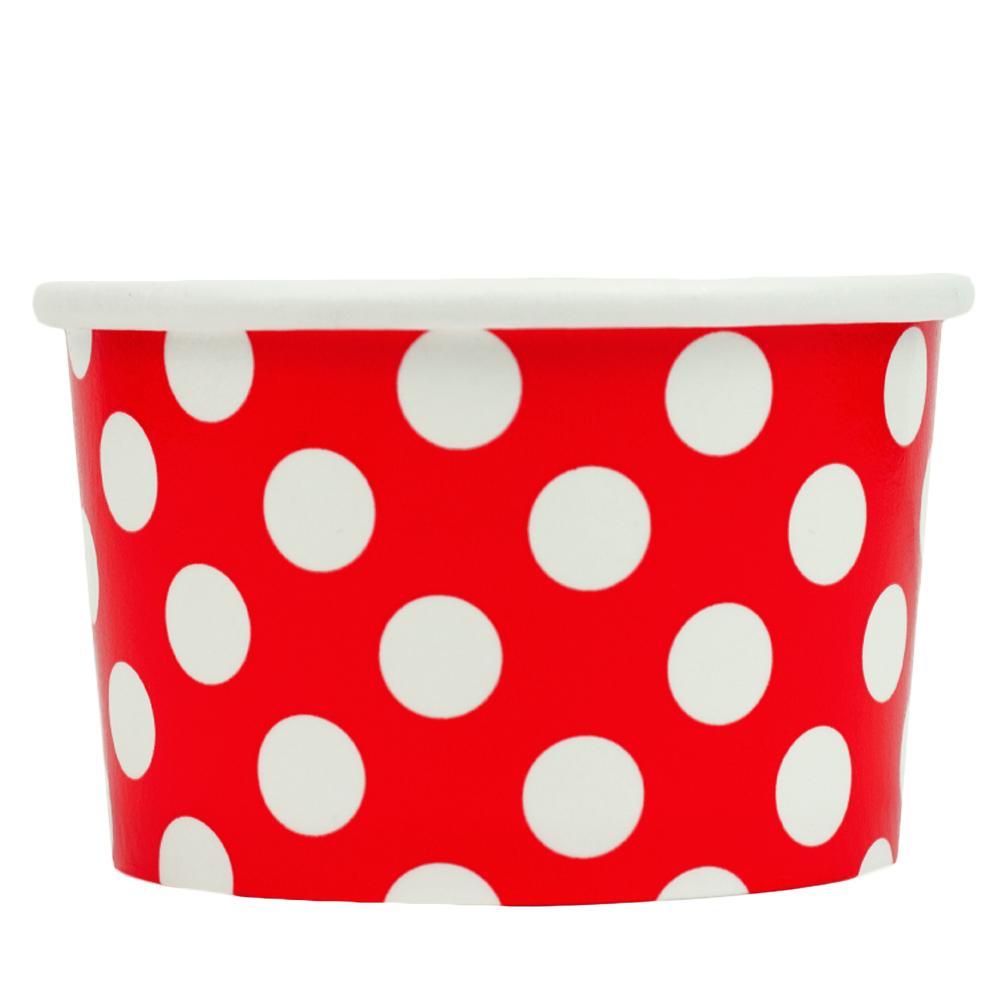 UNIQ® 4 oz Red Polka Dotty Ice Cream Cups