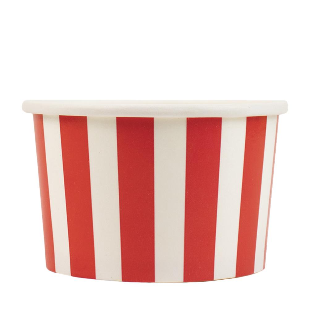 UNIQ® 4 oz Red Striped Madness Ice Cream Cups