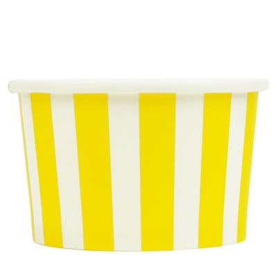UNIQ® 4 oz Yellow Striped Madness Ice Cream Cups