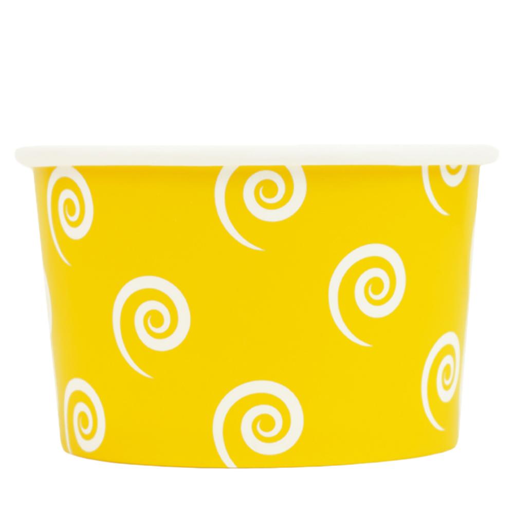 UNIQ® 4 oz Yellow Swirls and Twirls Ice Cream Cups