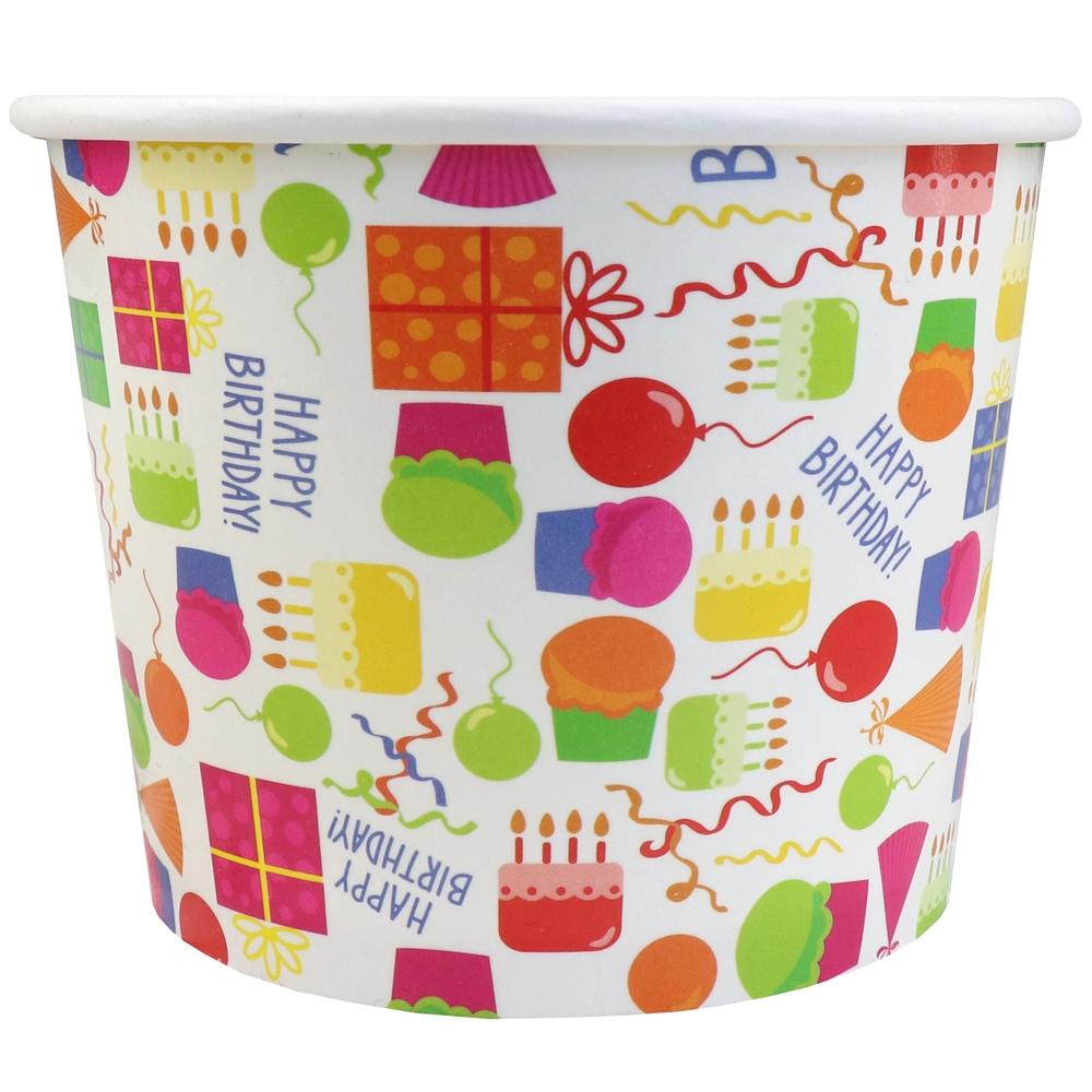 UNIQ® 12 oz Happy Birthday Ice Cream Cups