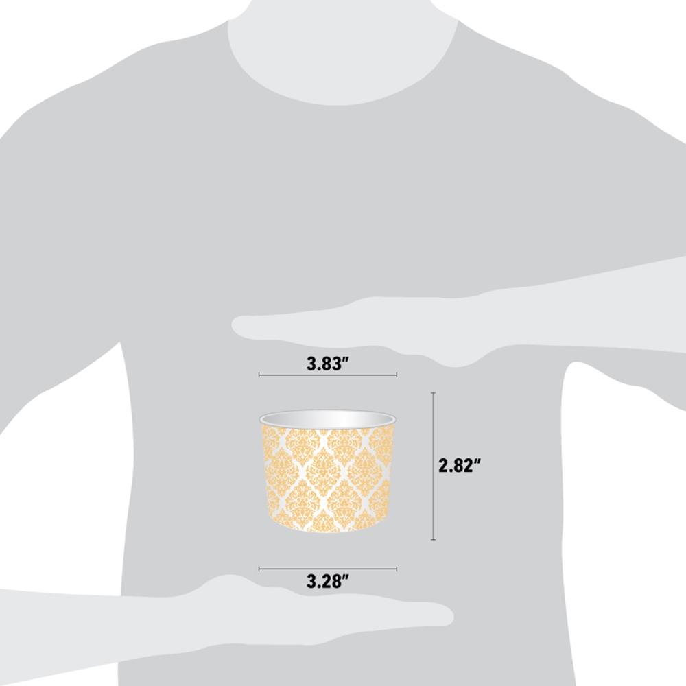 UNIQ® 12 oz Elegant Gold Ice Cream Cups