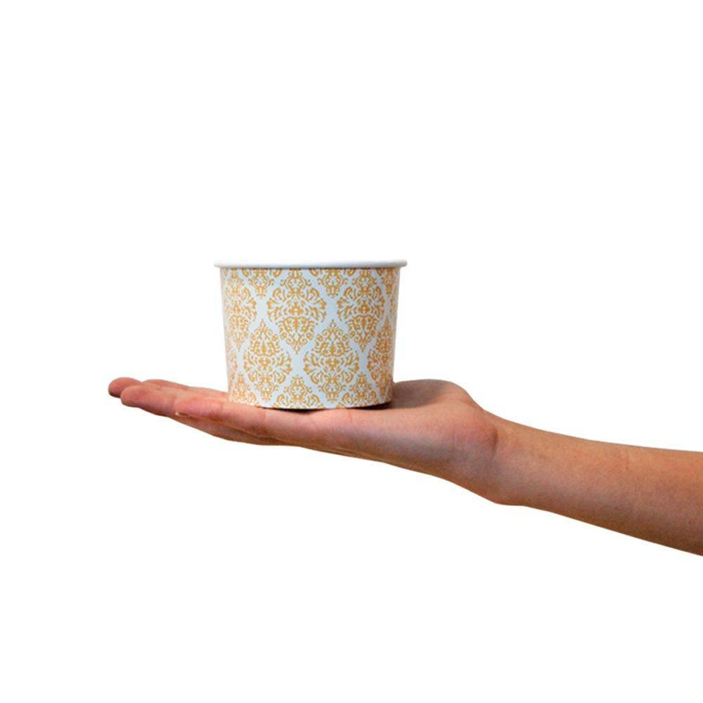 UNIQ® 12 oz Elegant Gold Ice Cream Cups