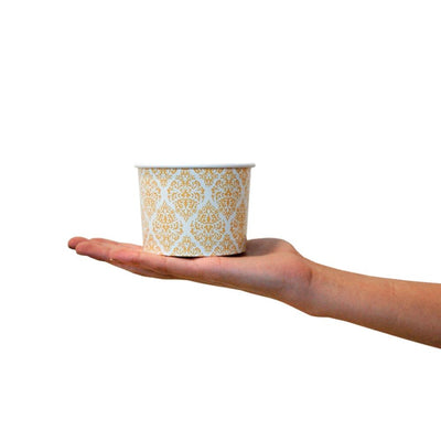 UNIQ® 12 oz Elegant Gold Ice Cream Cups