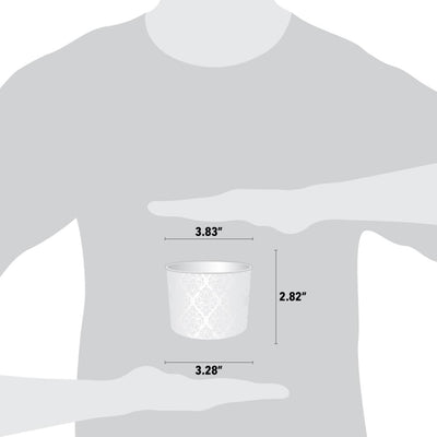 UNIQ® 12 oz Elegant Silver Ice Cream Cups