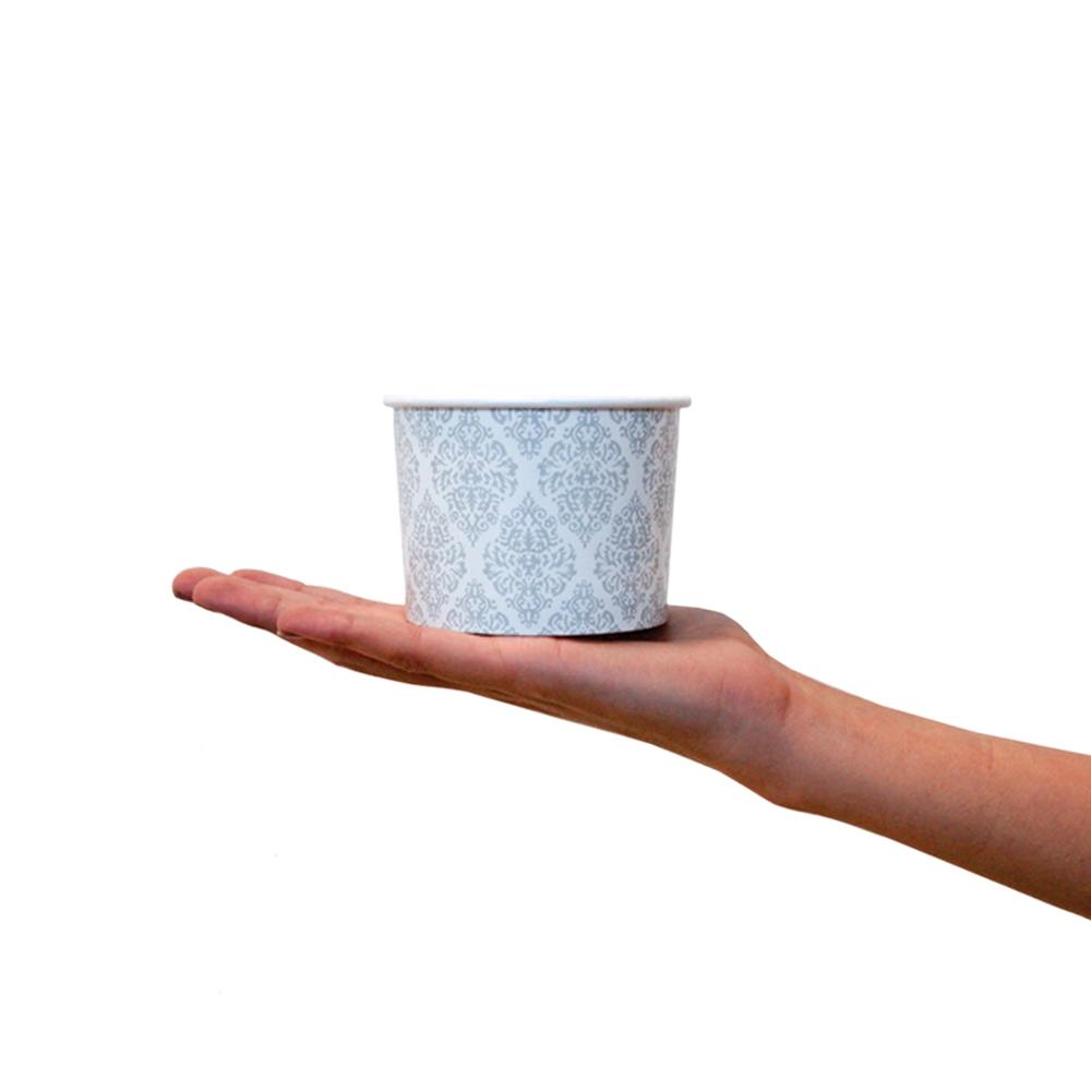 UNIQ® 12 oz Elegant Silver Ice Cream Cups