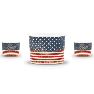 UNIQ® 12 oz Red White and Beautiful Ice Cream Cups