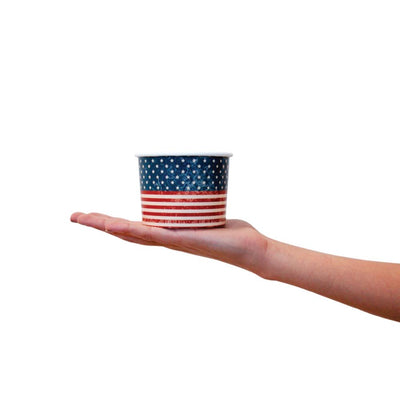 UNIQ® 12 oz Red White and Beautiful Ice Cream Cups
