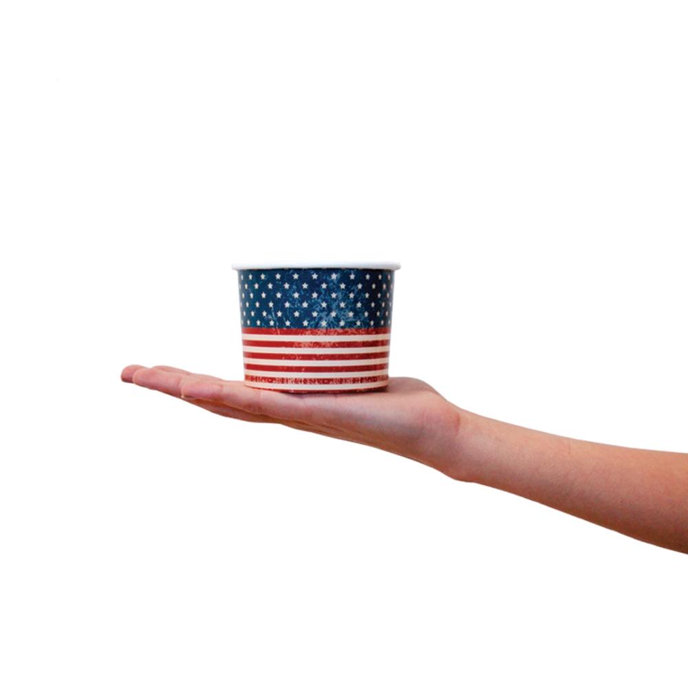 UNIQ® 12 oz Red White and Beautiful Ice Cream Cups