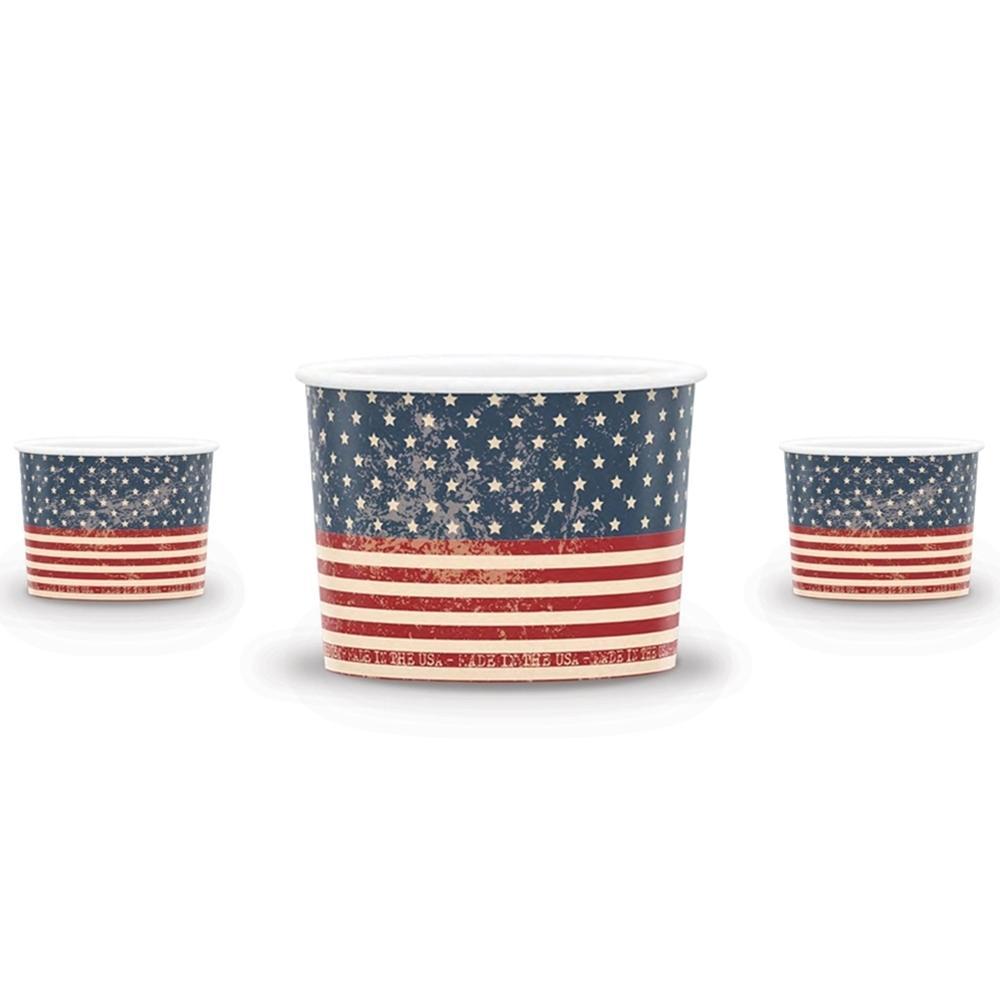 UNIQ® 8 oz Red White and Beautiful Ice Cream Cups