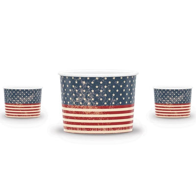 UNIQ® 8 oz Red White and Beautiful Ice Cream Cups