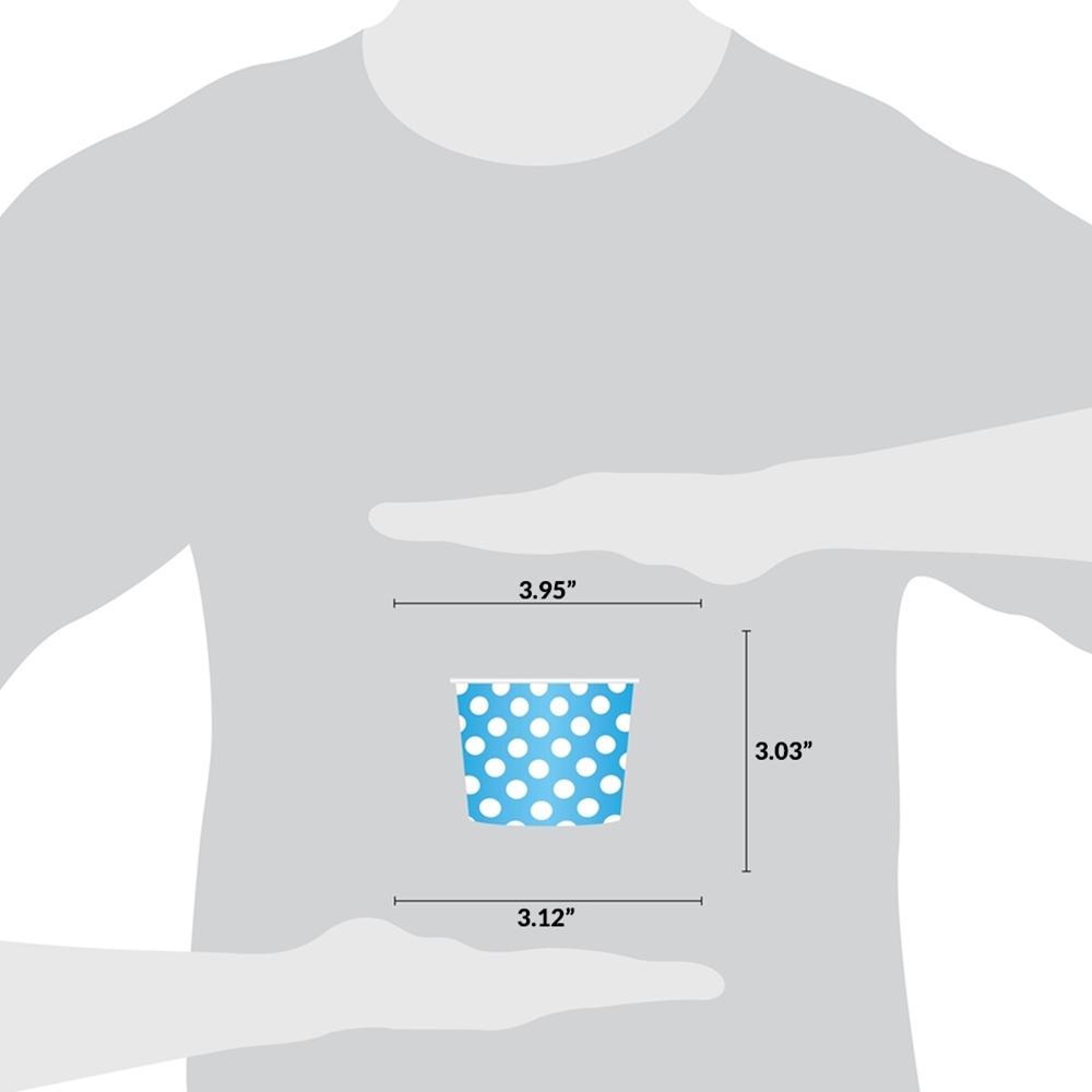 UNIQ® 12 oz Blue Polka Dotty Ice Cream Cups
