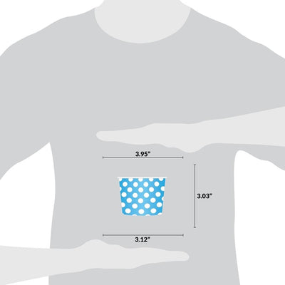 UNIQ® 12 oz Blue Polka Dotty Ice Cream Cups