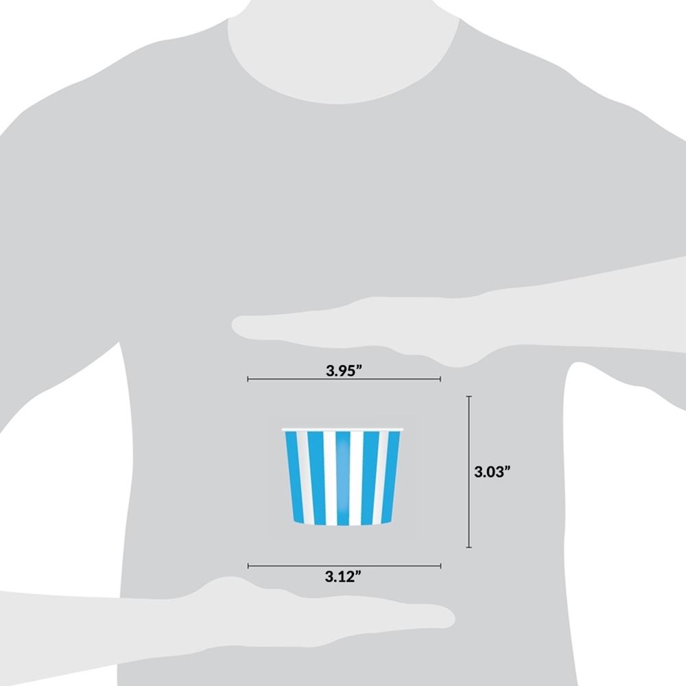 UNIQ® 12 oz Blue Striped Madness Ice Cream Cups