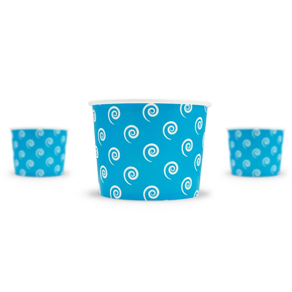 UNIQ® 12 oz Blue Swirls and Twirls Ice Cream Cups