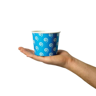 UNIQ® 12 oz Blue Swirls and Twirls Ice Cream Cups