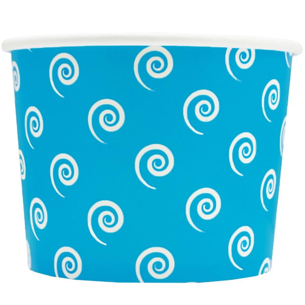 UNIQ® 12 oz Blue Swirls and Twirls Ice Cream Cups
