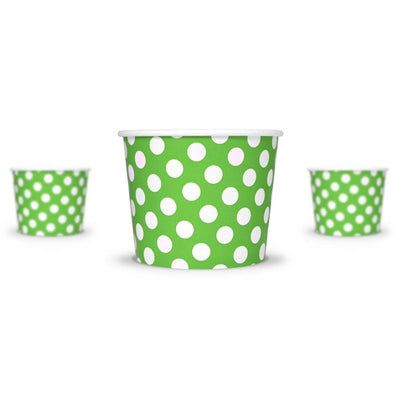 UNIQ® 12 oz Green Polka Dotty Ice Cream Cups
