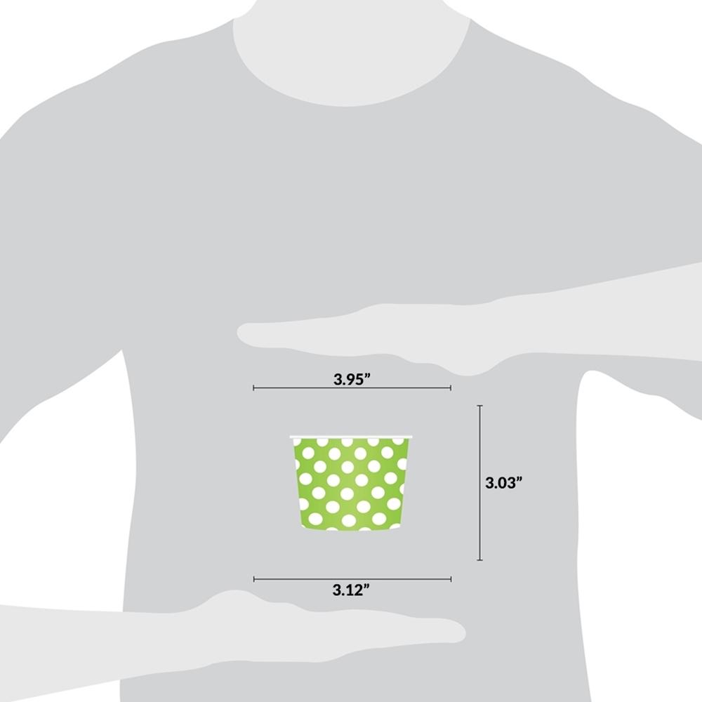 UNIQ® 12 oz Green Polka Dotty Ice Cream Cups