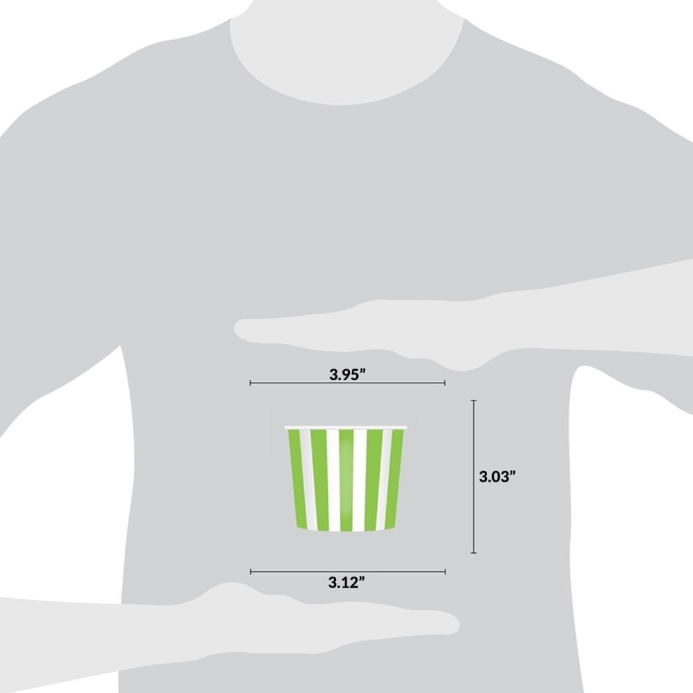 UNIQ® 12 oz Green Striped Madness Ice Cream Cups