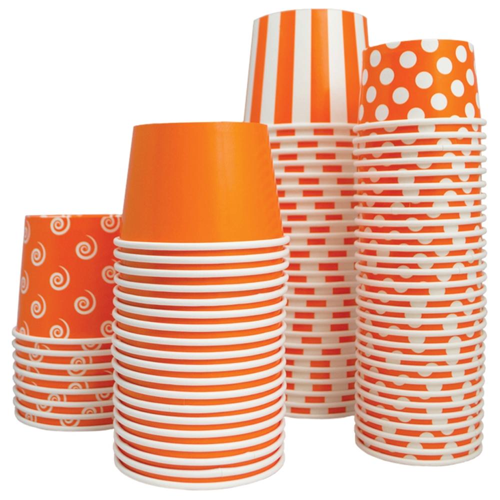 UNIQ® 12 oz Orange Polka Dotty Ice Cream Cups