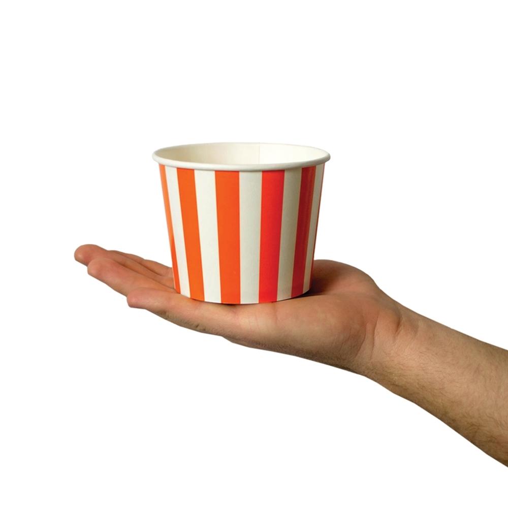 UNIQ® 12 oz Orange Striped Madness Ice Cream Cups
