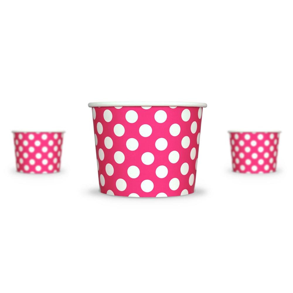 UNIQ® 12 oz Pink Polka Dotty Ice Cream Cups