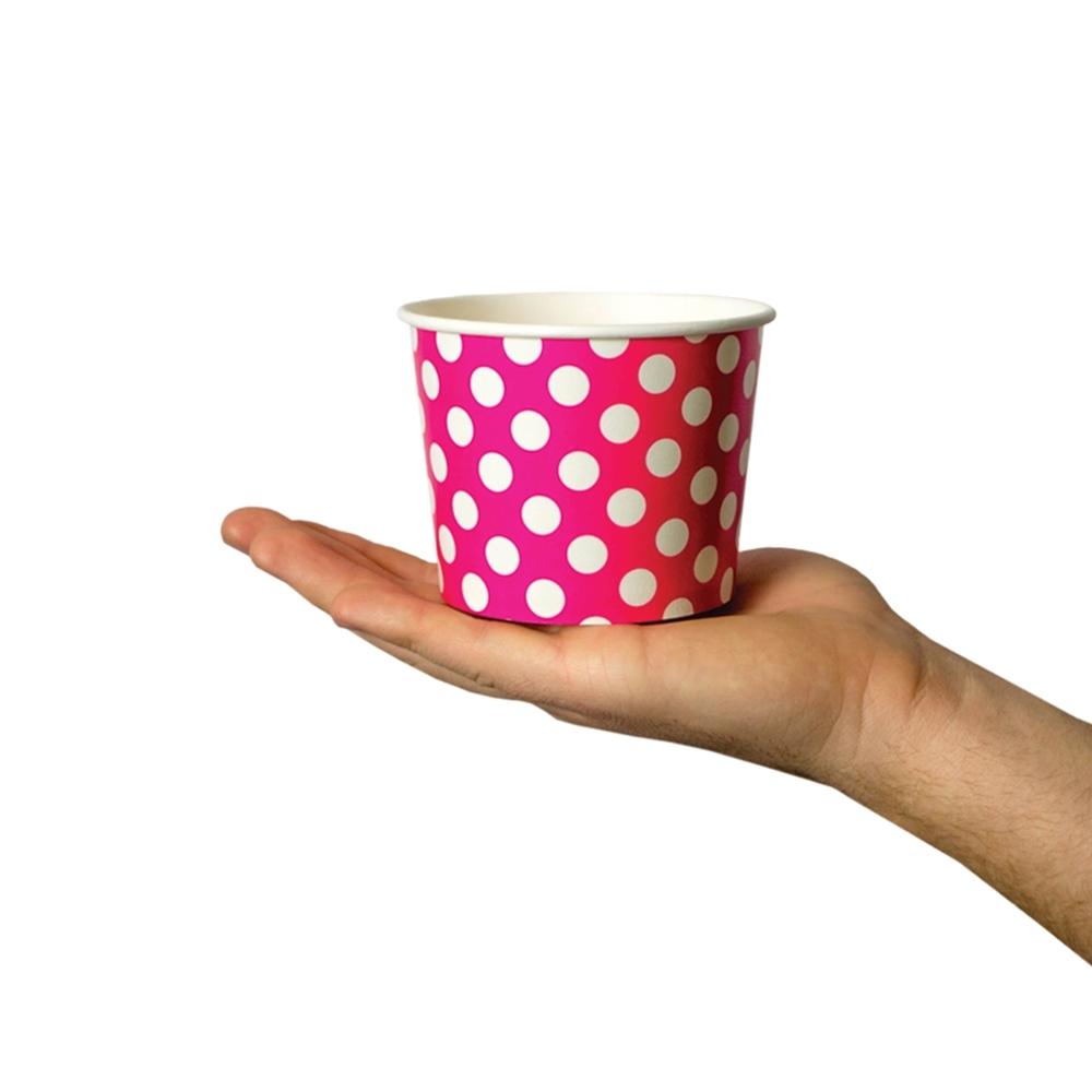 UNIQ® 12 oz Pink Polka Dotty Ice Cream Cups