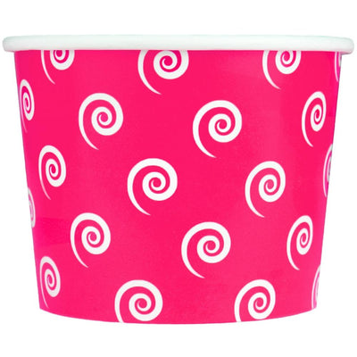 UNIQ® 12 oz Pink Swirls and Twirls Ice Cream Cups