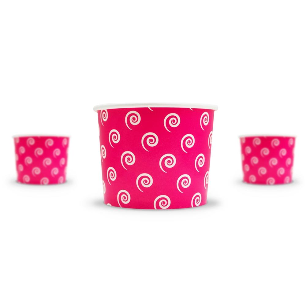 UNIQ® 12 oz Pink Swirls and Twirls Ice Cream Cups