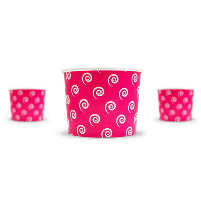 UNIQ® 12 oz Pink Swirls and Twirls Ice Cream Cups