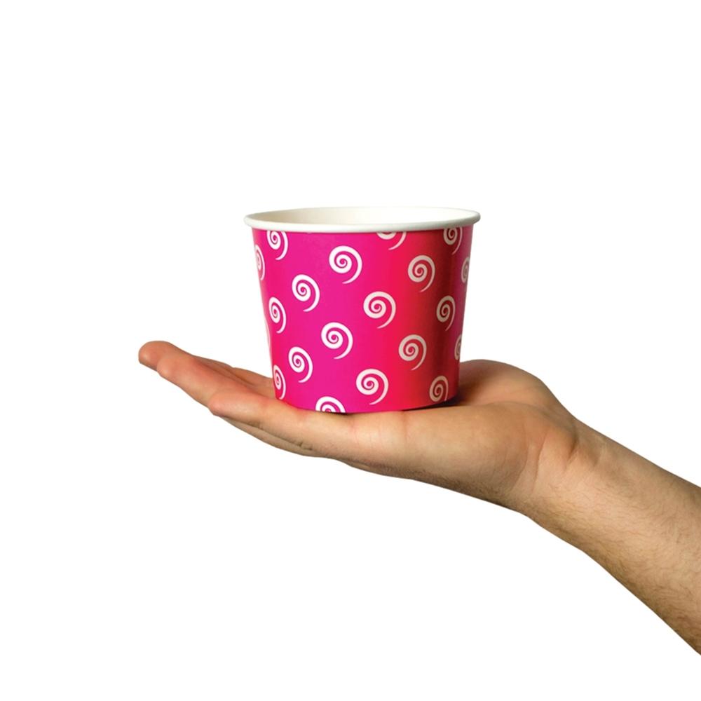 UNIQ® 12 oz Pink Swirls and Twirls Ice Cream Cups