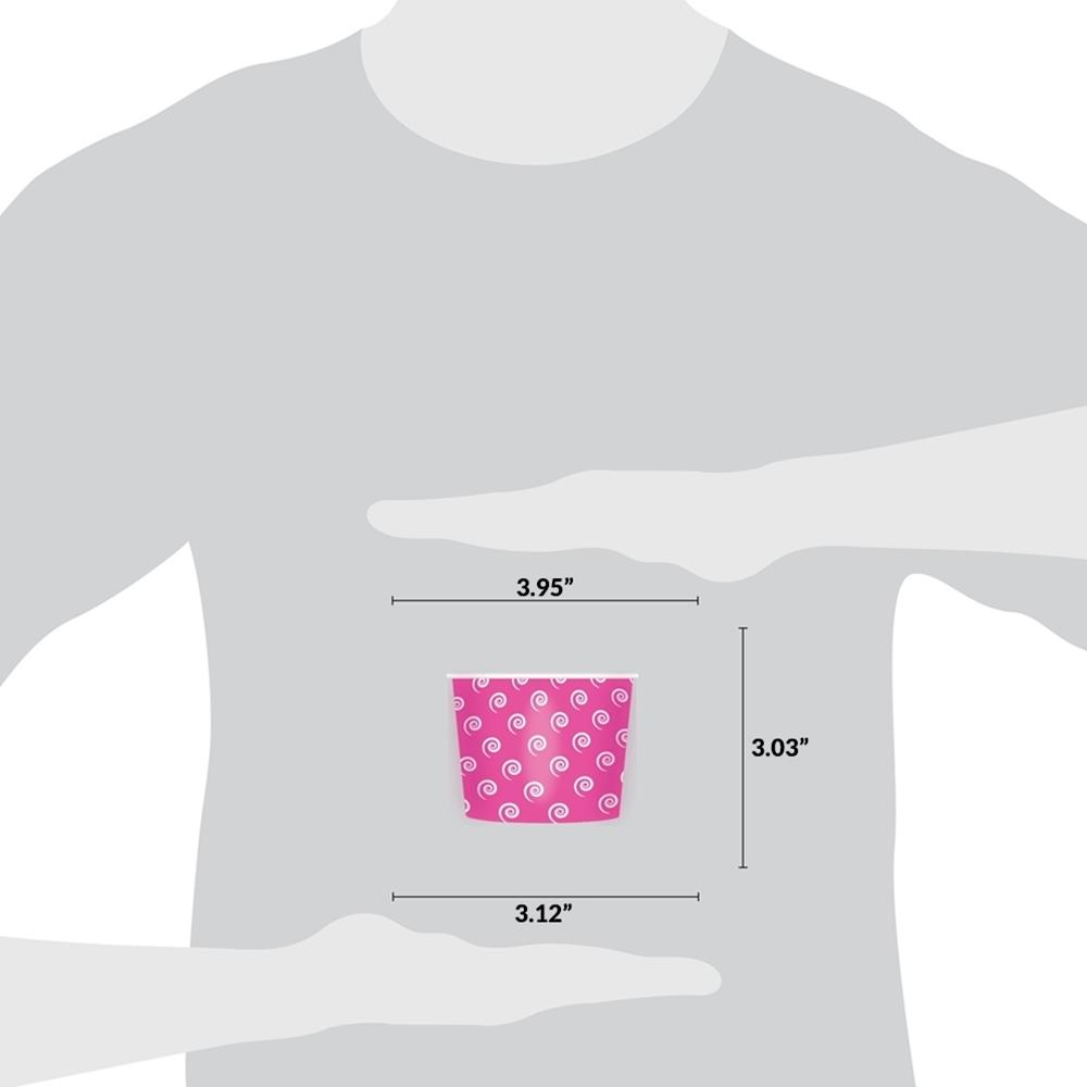 UNIQ® 12 oz Pink Swirls and Twirls Ice Cream Cups