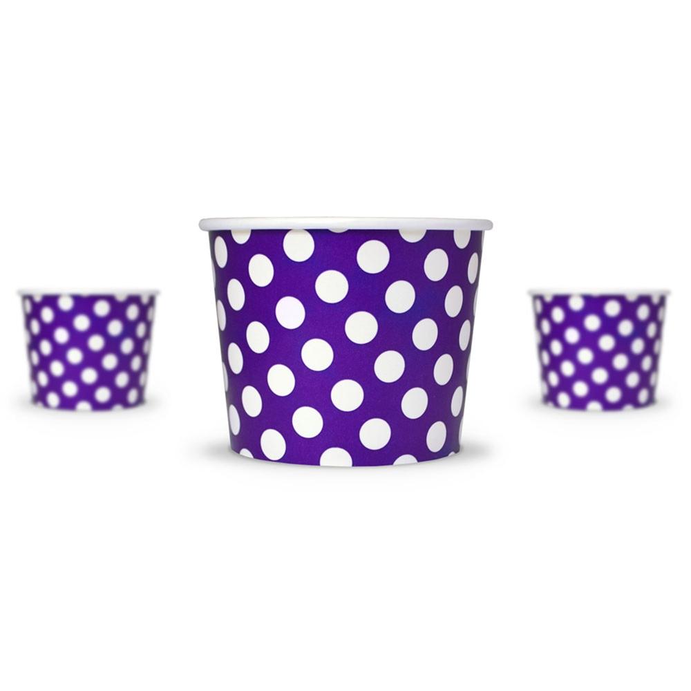 UNIQ® 12 oz Purple Polka Dotty Ice Cream Cups