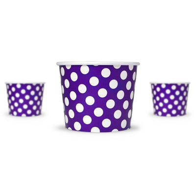 UNIQ® 12 oz Purple Polka Dotty Ice Cream Cups