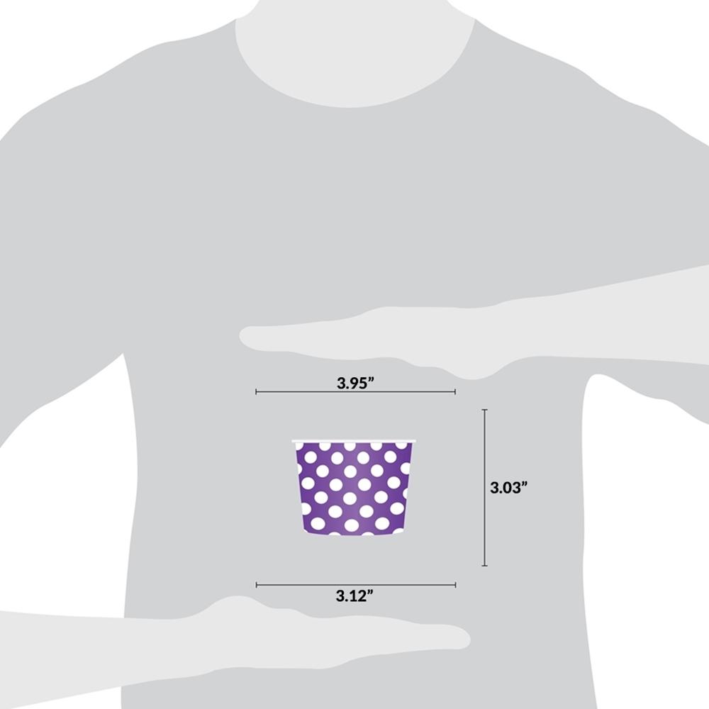 UNIQ® 12 oz Purple Polka Dotty Ice Cream Cups