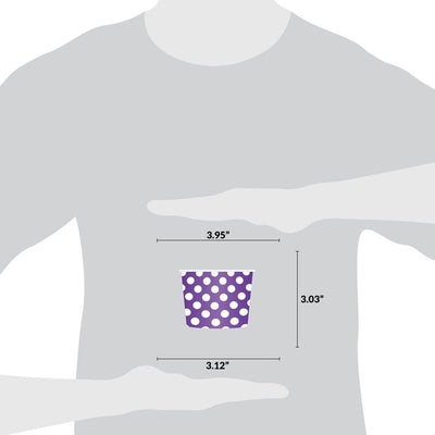 UNIQ® 12 oz Purple Polka Dotty Ice Cream Cups