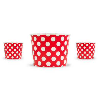 UNIQ® 12 oz Red Polka Dotty Ice Cream Cups